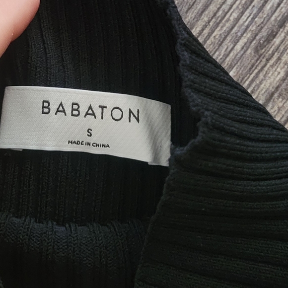 Babaton ribbed high neck longsleeve top - Picture 3 of 6